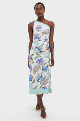Azure One-Shoulder Midi Dress