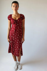 Puff Sleeve Floral Maxi Dress