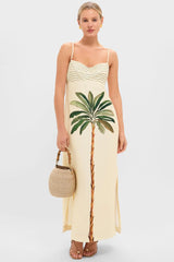 Tropical Print Maxi Dress