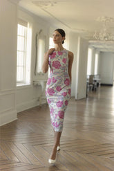 Charlotte Floral Sequin Midi Dress