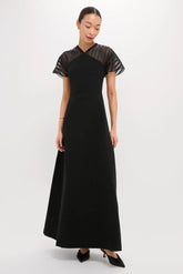 Black Crepe Annelise Dress