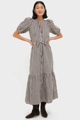 Exclusive Cocoa Gingham Lucy Dress
