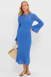 Cerulean Knit Comporta Midi Dress