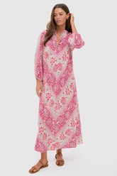 Cerise Chevron Maryse Caftan