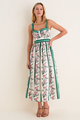 Belle Bouquet Stripe Cotton Maria Dress