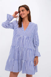 Blue and White Stripe Cotton Poplin Kenzo Dress