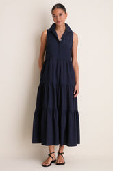 Navy Sleeveless Mabel Maxi Dress