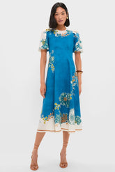 Blue Luda Midi Dress