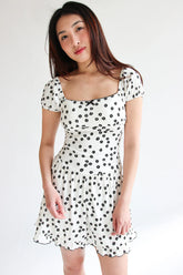 Floral Print Drop Waist Dress