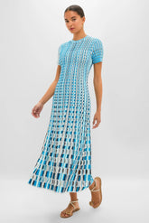 Azure Multi Zaida Midi Dress