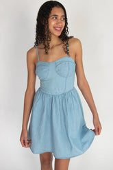 Denim Bustier Bodice Dress