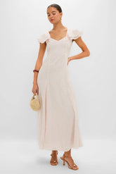 Cream and Red Polka Dot Marlowe Flutter Dress