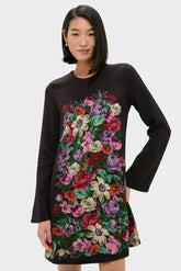 Multi Viktoria Print Long Sleeve Mini Dress