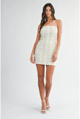 Eden Pearl Embellished Mini Bodycon - Ivory