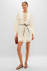 Cream Awaken Embroidered Tunic