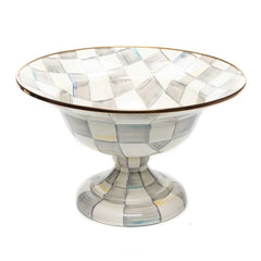 Sterling Check Large Compote by MacKenzie-Childs
